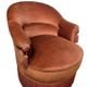 Vintage pink armchair / one seat / fringed armchair