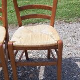 6 antique mulched chairs