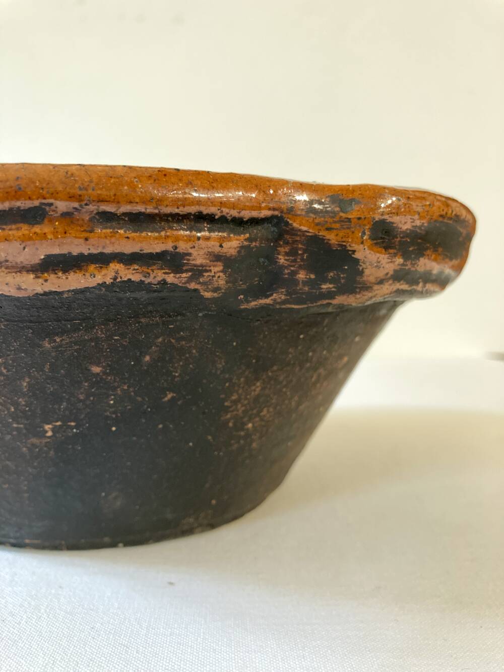Antique Provençal ceramic tian, or bowl