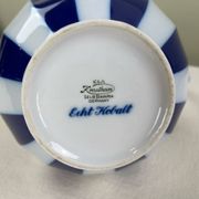 Cobalt striped carafe