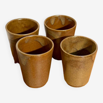 Set of 4 vintage stoneware cups