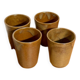Ensemble de 4 tasse en grès vintage