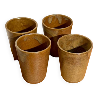 Set of 4 vintage stoneware cups