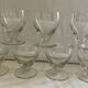 Set de 7 verres à vin gravés vintage 1950
