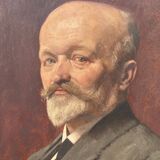 Tableau: oil on panel - portrait of a man