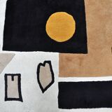 Vintage Handwoven Rug with Abstract Design, 1980s