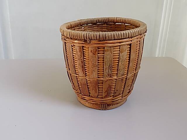 Small rattan plant pot