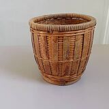 Small rattan plant pot