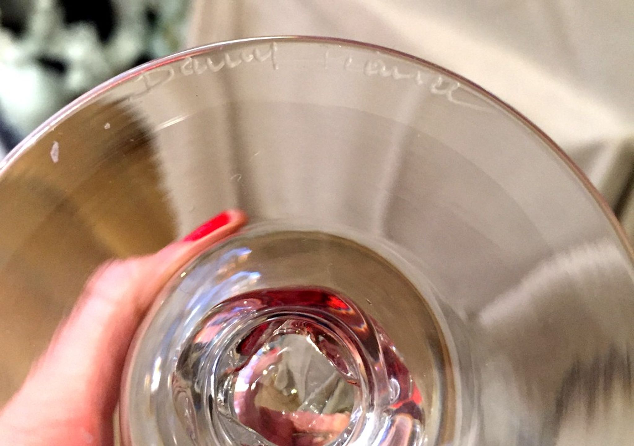 Suite de 4 verres a vin rouge en cristal daum modele orval