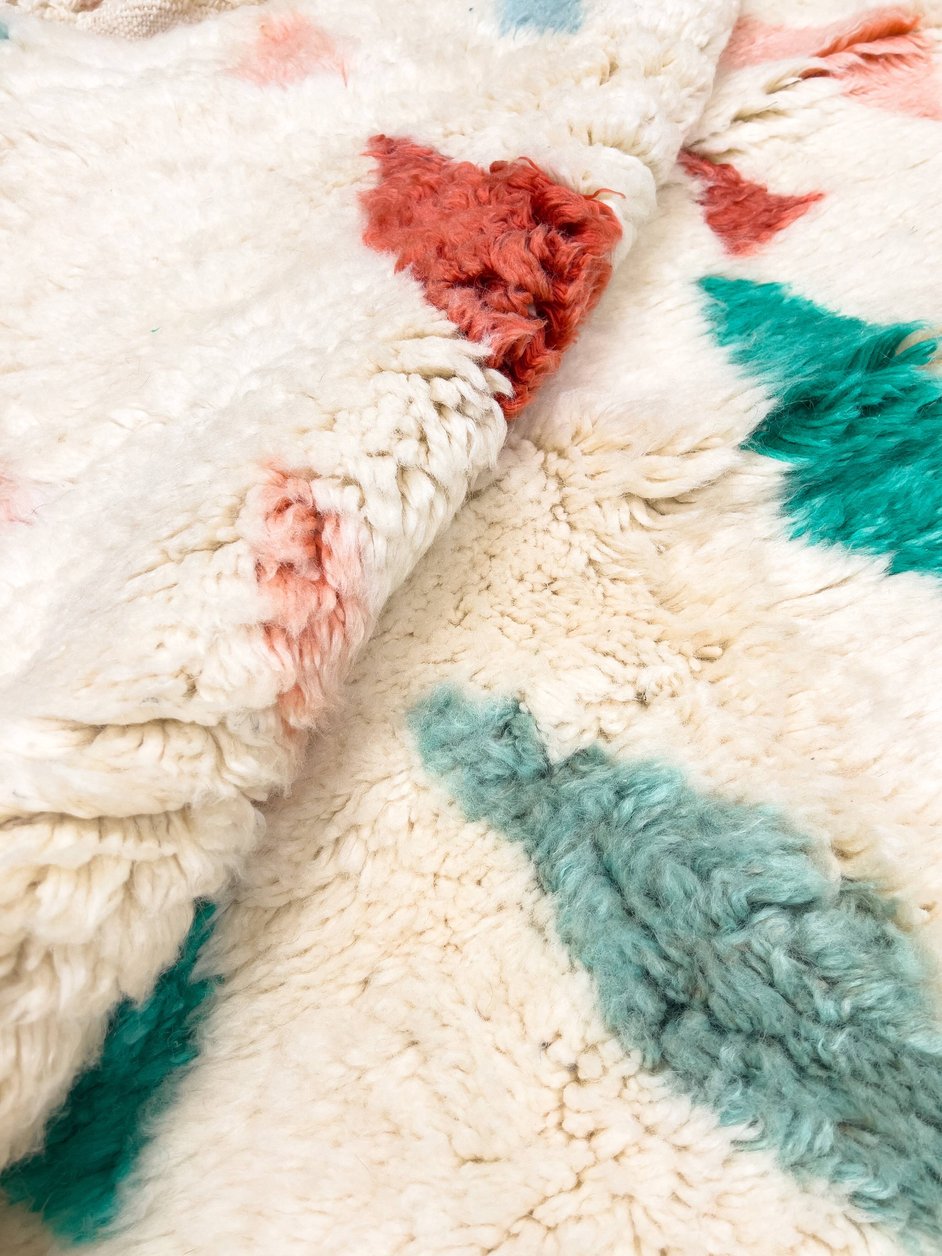 Moroccan Berber rug, Beni Ouarain terrazzo, 2.88x1.97m