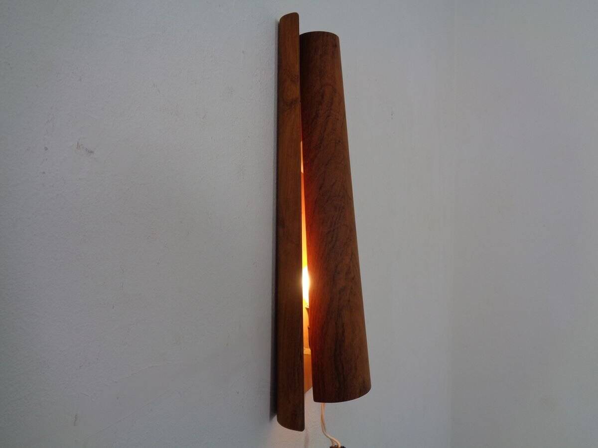 Danish Teak Wall Lamp, 1950s