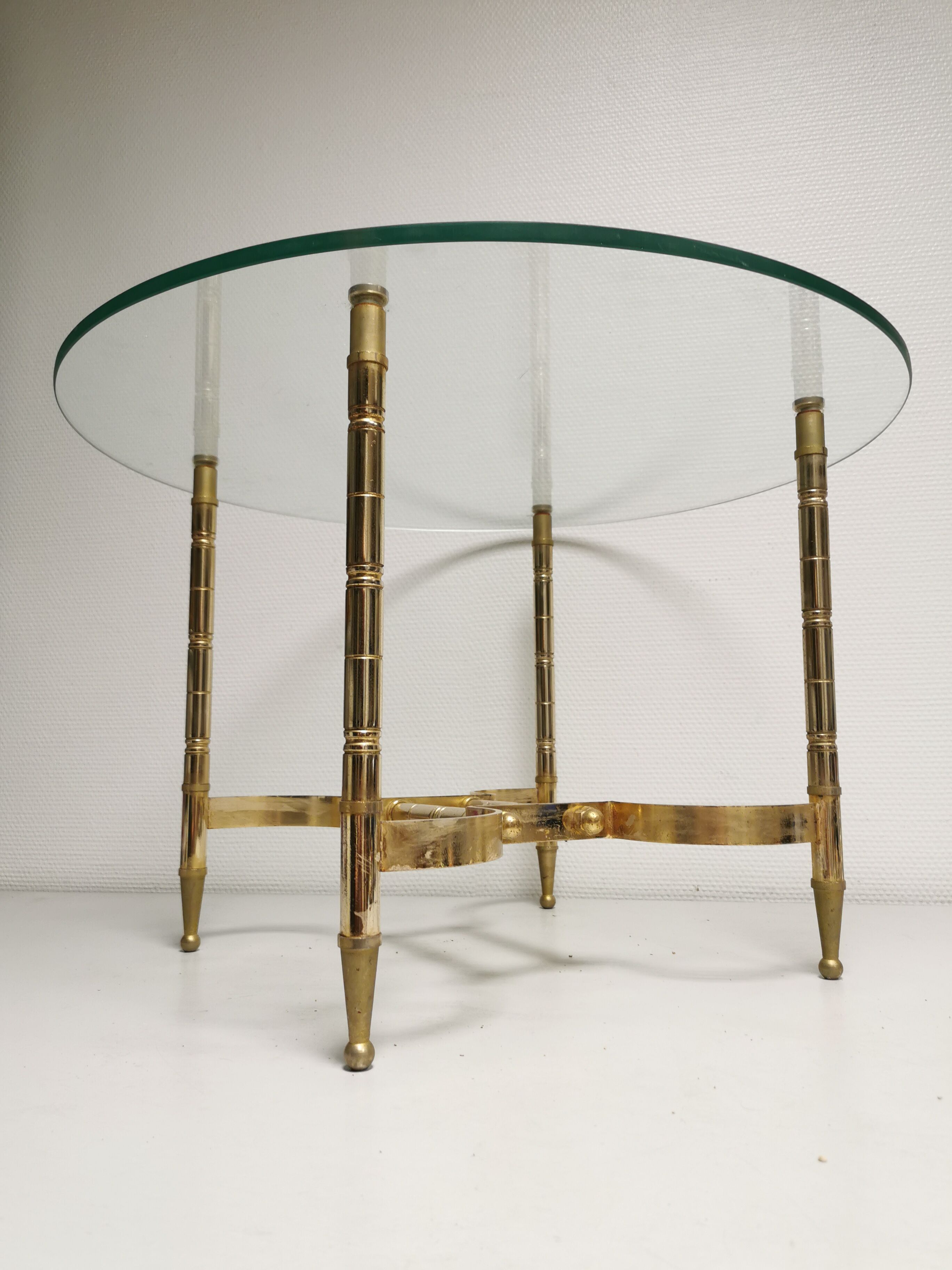Table basse de salon vintage hollywood regency années 50-60