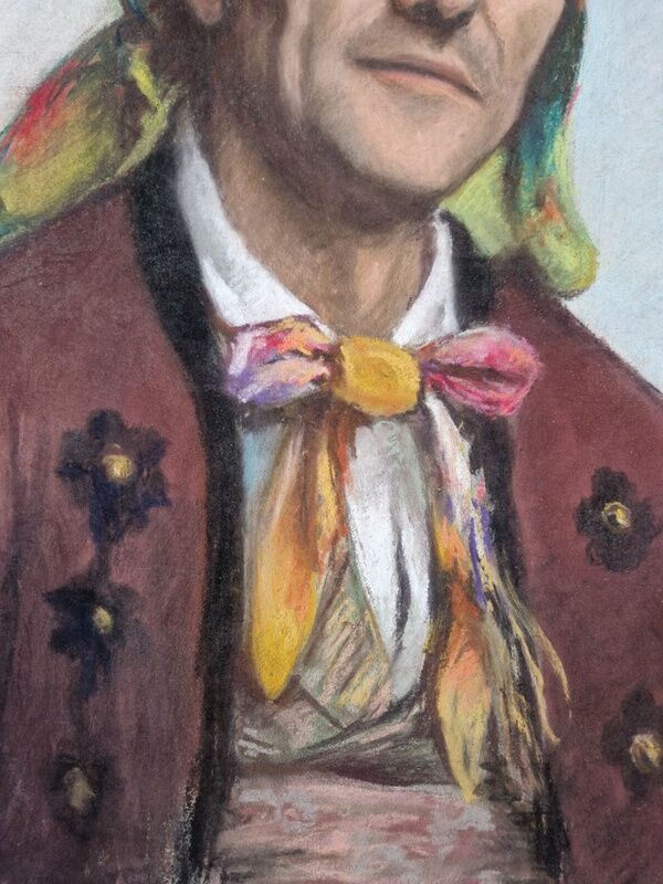 Marguerite Dubois née en 1883 pastel sur papier  "Portrait de gitan" - Signé et daté 1904
