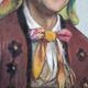 Marguerite Dubois née en 1883 pastel sur papier  "Portrait de gitan" - Signé et daté 1904