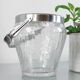 Vintage glass and stainless steel ice bucket - Demeyere (1960s)
