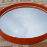 Vintage 1970 orange plastic mirror Salc