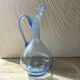 Pichet en verre soufflé bleu 30 cm