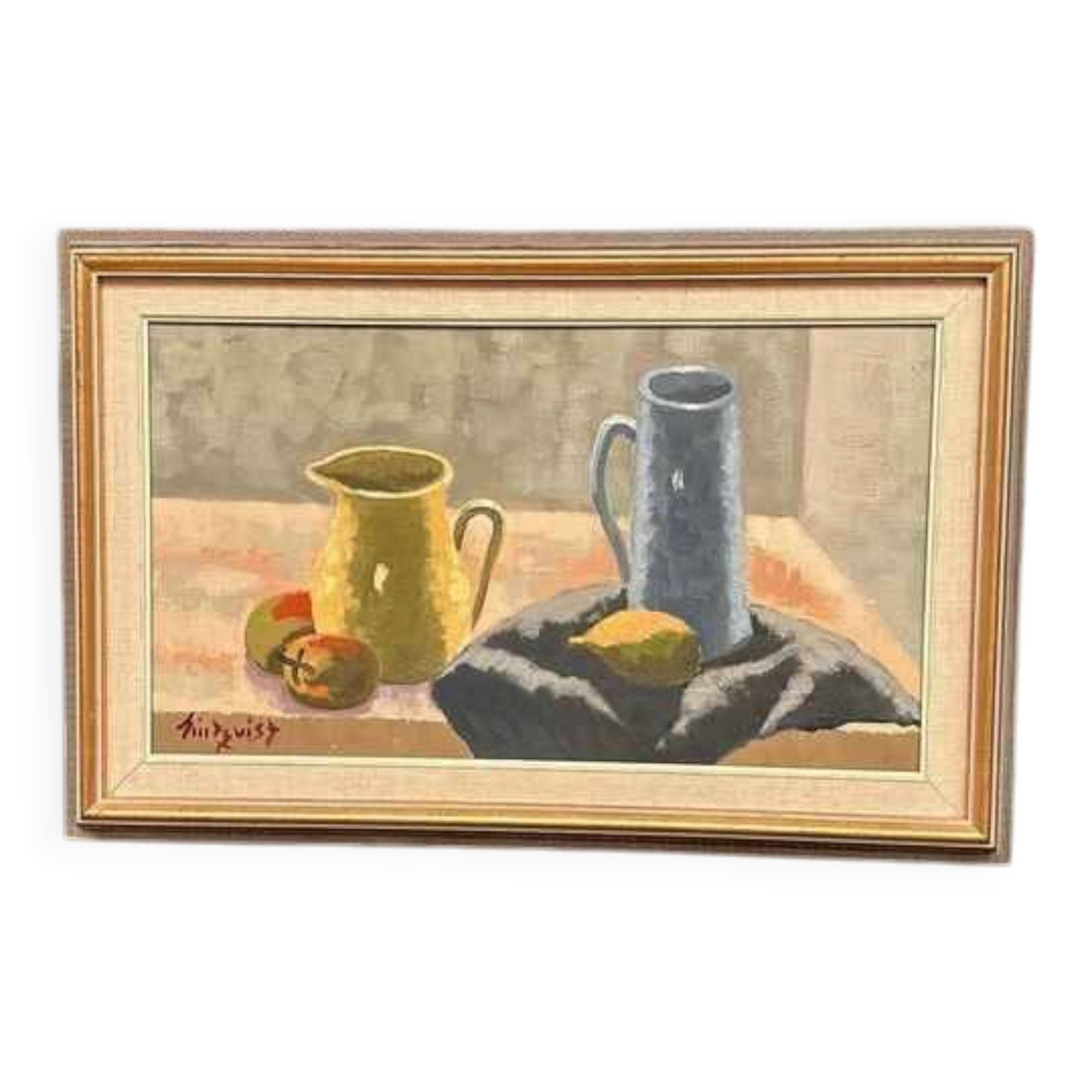 Original Swedish Oil On Canvas – “Still Life” By Lindqvist
