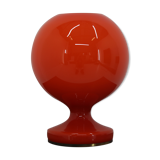 Red allglass table lamp designed  by Štefan Tabery,1960