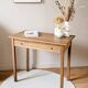 Table bureau console chêne massif 