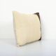 Vintage Organic Wool Turkish Lumbar Pillow Cover, Oblong Ethnic Boho Pillowcase 16" x 24"