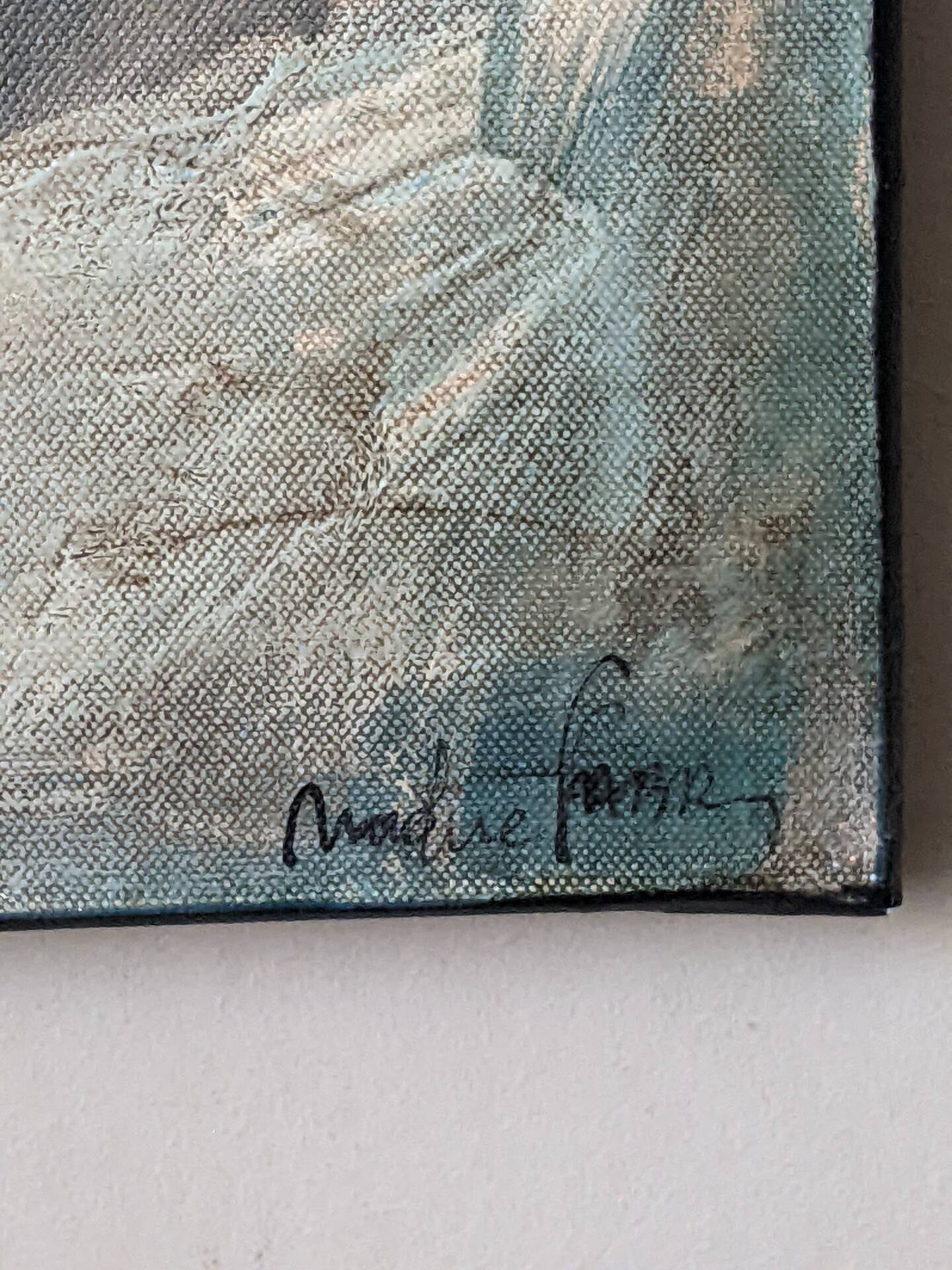 Oil on canvas abstract art Nadine Fabry
