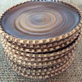 Lot de 11 assiettes à dessert en terre cuite