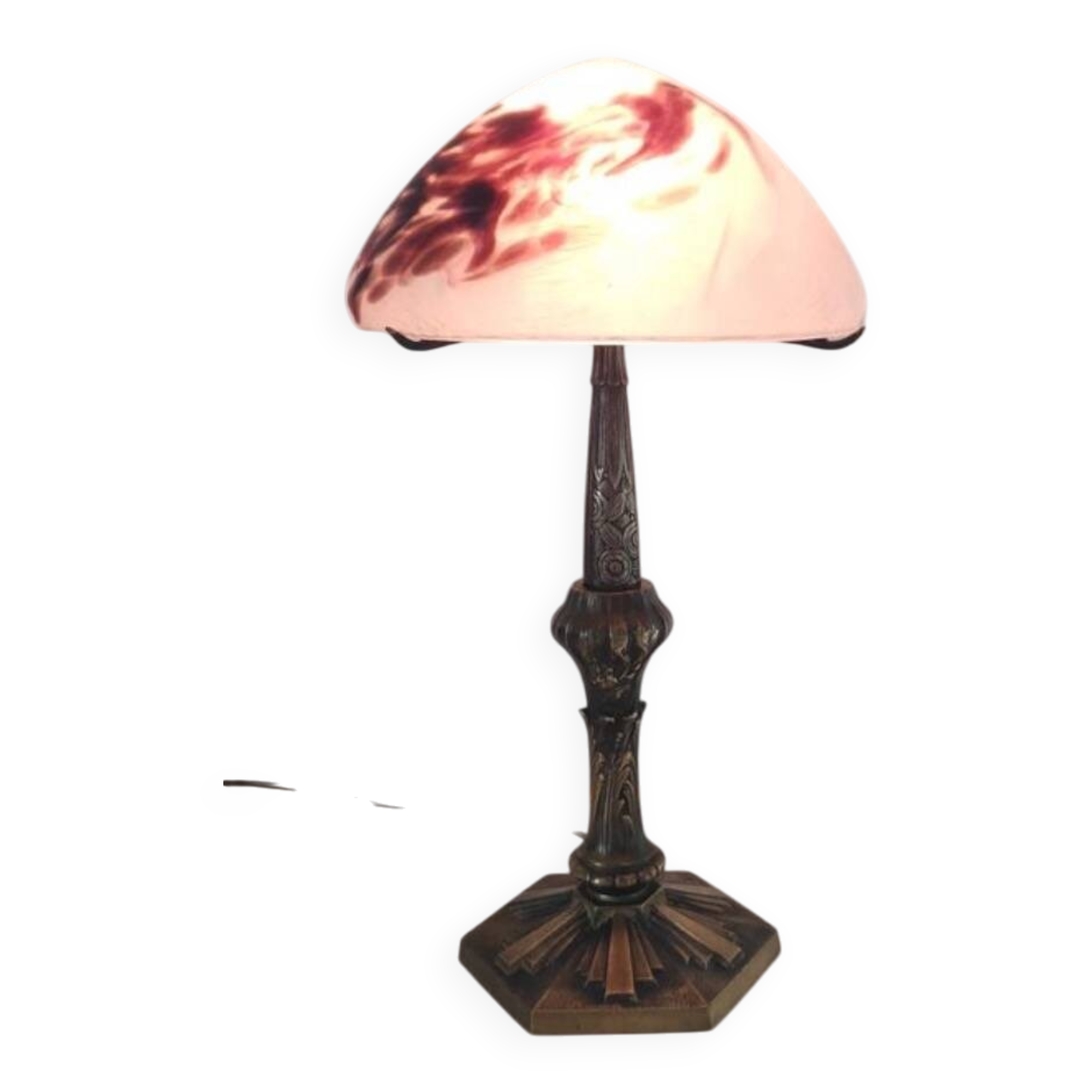 Art Nouveau lamp 1950 signed Paris Stars