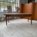 Farmhouse table in oak and walnut 2m