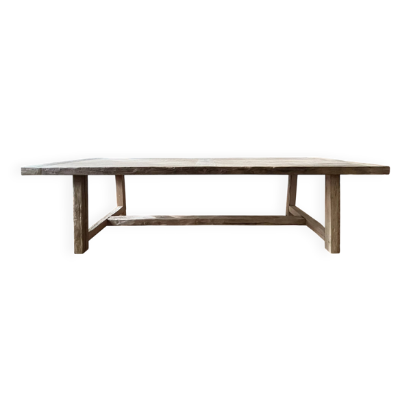Ancienne Table de Ferme Founder en Chêne Massif 225 cm de long