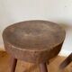 Pair of brutalist stool in solid oak 60s