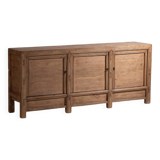 Ancien buffet en bois de pin à trois portes (vers 1920)