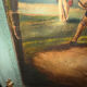 Antique trumeau with hunting scene - Oil on canvas and mirror - Panel