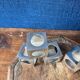 Set of 6 minimalist chrome steel candle holders from the 70s.