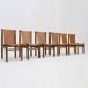 Mid-Century Italian Leather Dining Chairs By Ilmari Tapiovaara , set of 6