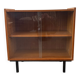 Vintage oak display cabinet from the 1960s.
