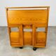 Scandinavian pine side table from the 1970s, foldable.