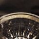 Crystal ice bucket and stainless steel spoon