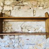 Vintage wall shelf with two shelves, 1970's