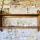 Vintage wall shelf with two shelves, 1970's