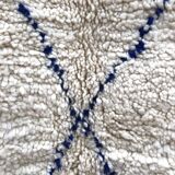 Moroccan Berber carpet Beni Ouarain with majorelle blue diamonds 2,44x1.49m