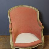 Pair of Louis XV Style Bergeres in Painted Beech Circa 1900