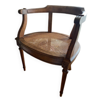 Chaise / fauteuil en bois et cannage