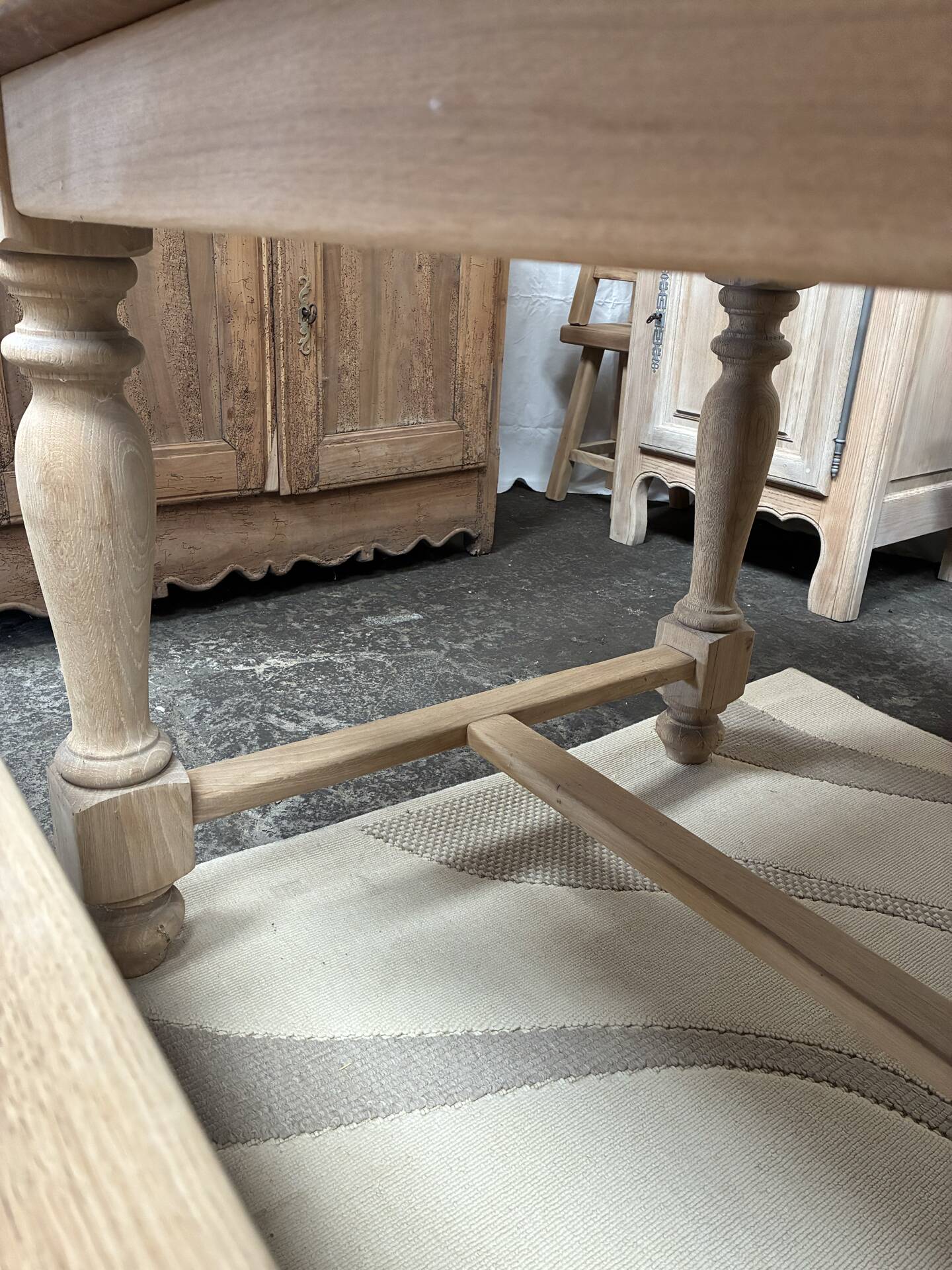 Solid oak farmhouse table