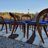 Set oval table Baumann Gondola 6 chairs years 70