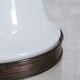 Antique two tone glass and copper pendant light