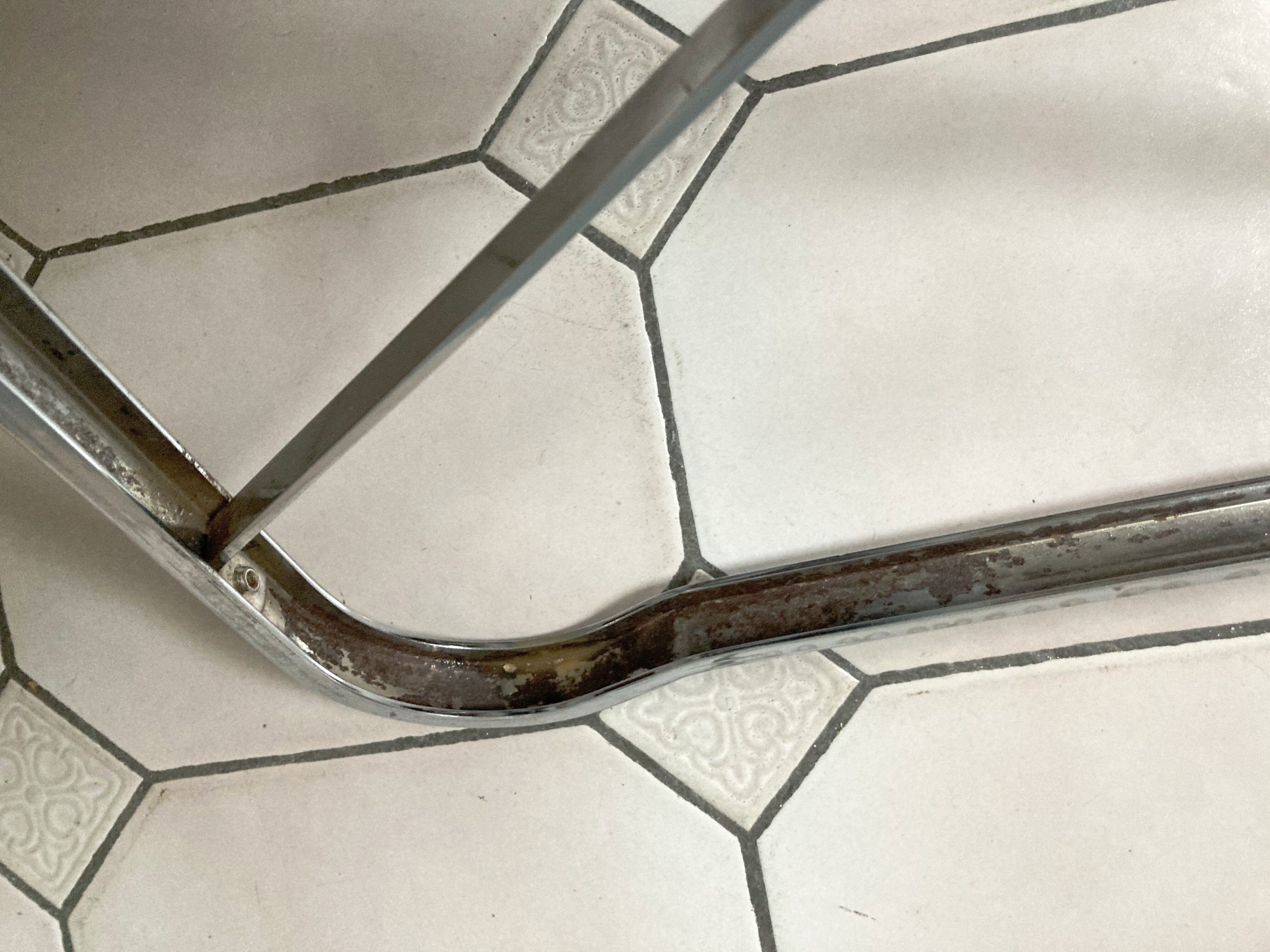 4 vintage folding chairs in chrome