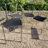 Set of Zeus chairs and stools Maurizio Peregalli 80s
