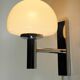 Pair of chrome and glass wall lights from the 1970s.