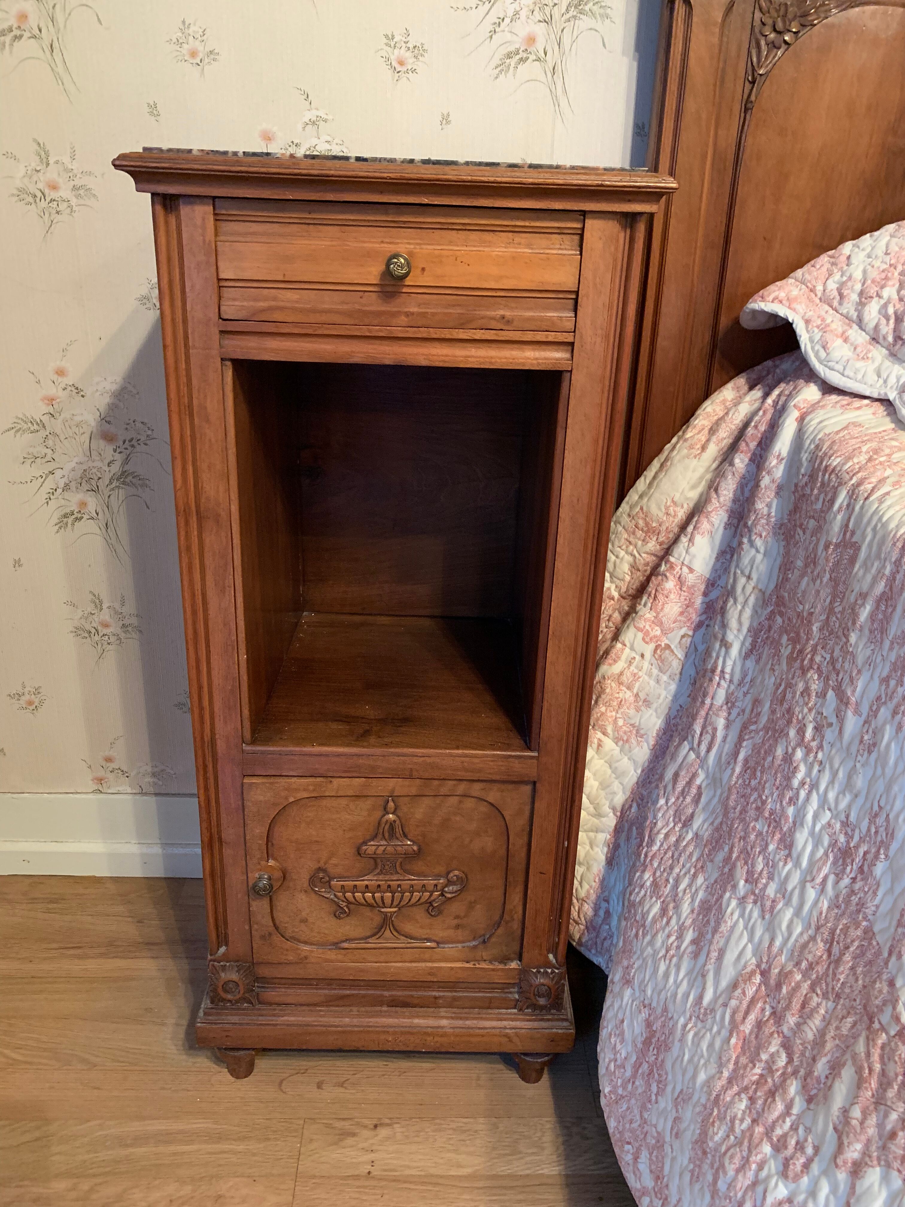Old walnut bedside